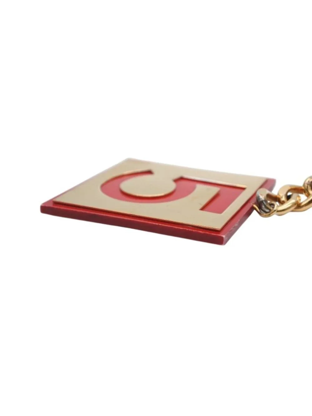 Chanel Vintage Chain Belt CC Logo No 5 Leather Metal Gold Plated
